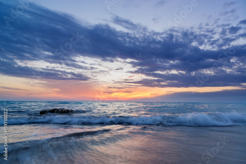 Sunset at the beach in Lefkada