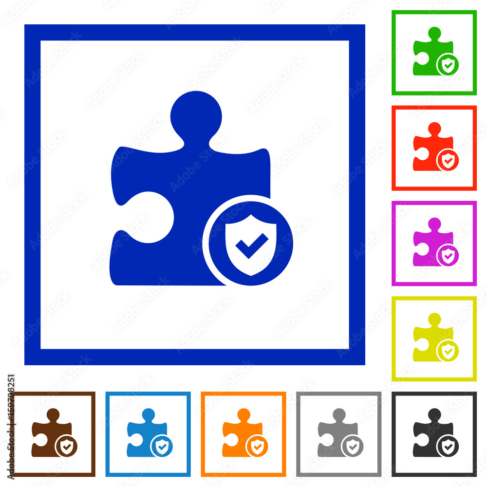 Plugin protected flat framed icons Plugin protected flat framed icons