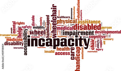 Incapacity word cloud