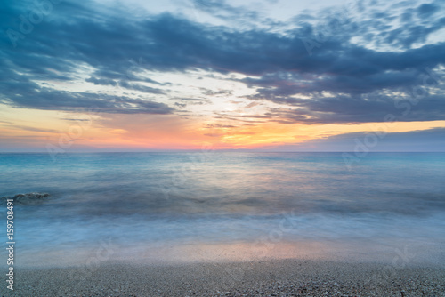 Sunset at the beach in Lefkada