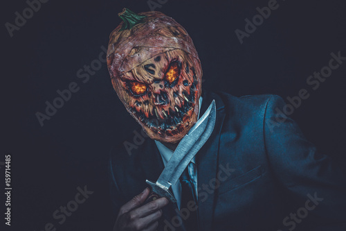 Cuadro en lienzo Jack o' Lantern (Pumpkinman)