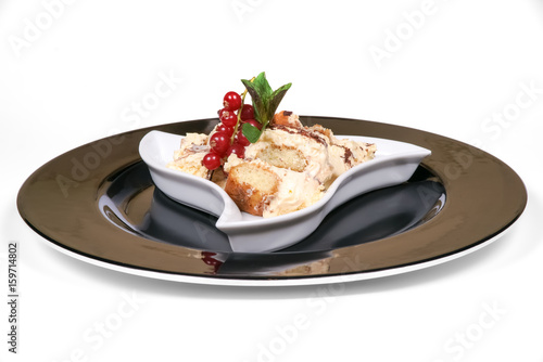 Desserts of Italian cuisine on a white background