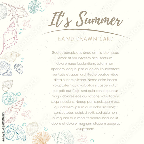 Summer paradise holiday marine card