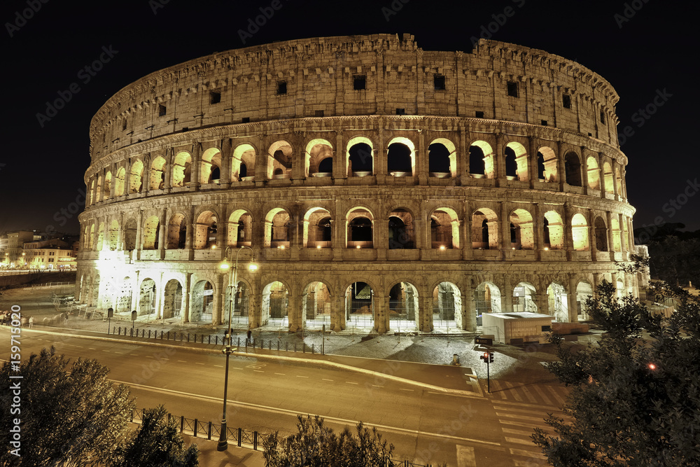 Colosseum at Night, Rome, Italy
