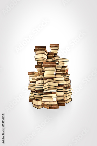 stack of books isolated on white