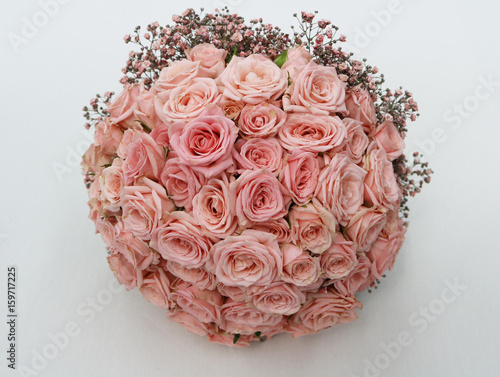 Herz Liebe Brautstrauß rosa Rosen