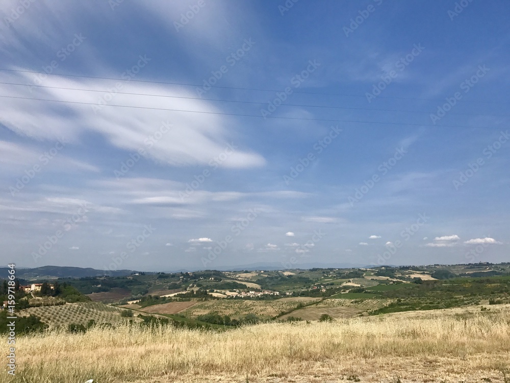 Panorama Landschaft in der Toskana un Italien