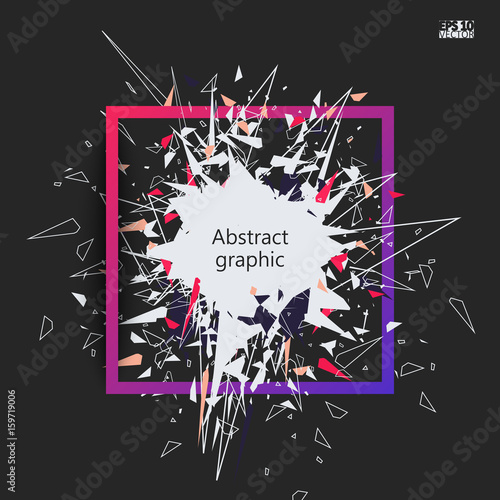 Graphic illustration with geometric pattern. Eps10 Vector illustration.