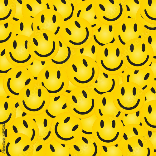 Smile face pattern with colourful smileys for textiles background. Smiles icon background. design vector