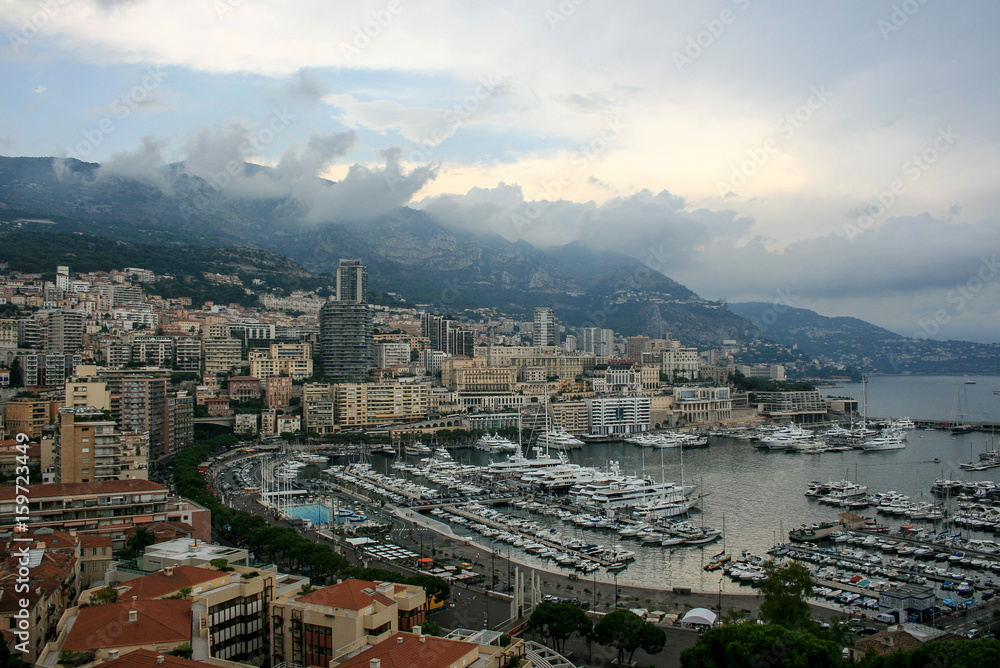 Monte Carlo city panorama, Monaco