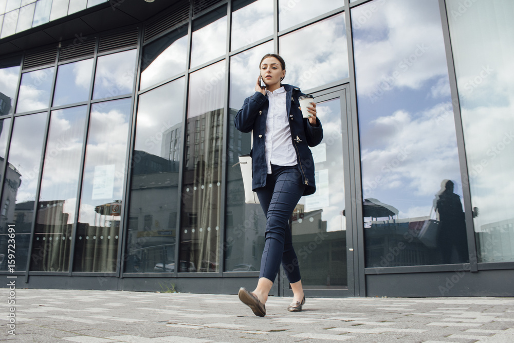 Fototapeta premium Businesswoman Leaving Work