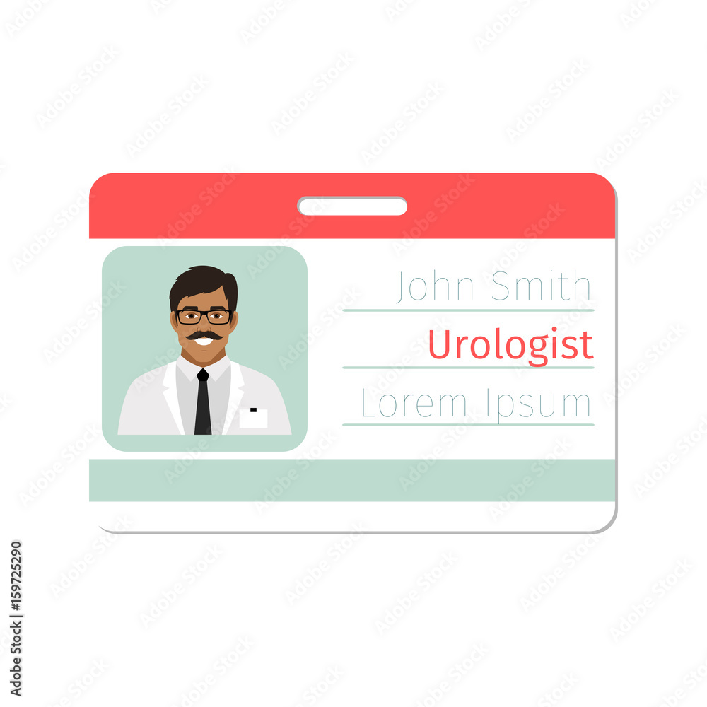 Urologist medical specialist badge template Urologist medical specialist badge template