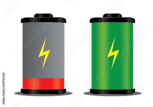 Wallpaper Mural low and full battery illustration Torontodigital.ca