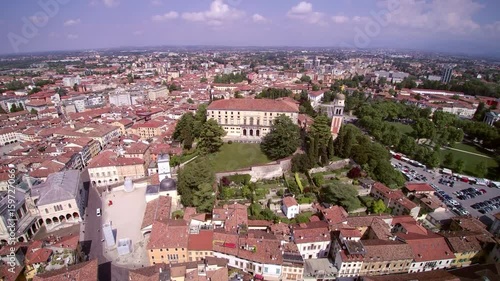 Udine, 4K, Włochy, Italia, Dron, Z powietrza