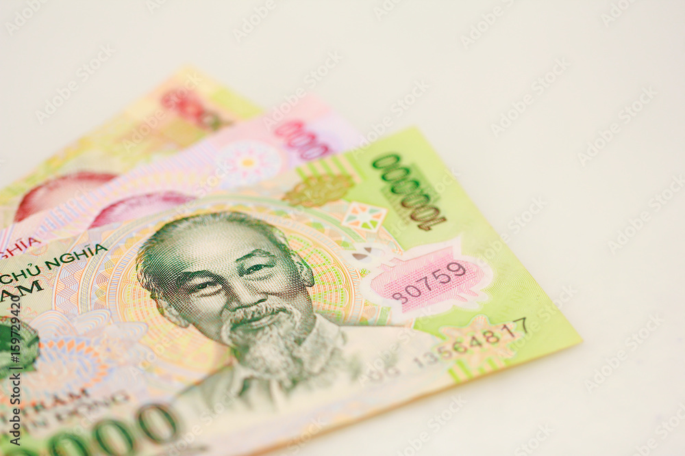 Obraz premium Stock Photo - Vietnamese currency Dong banknotes.