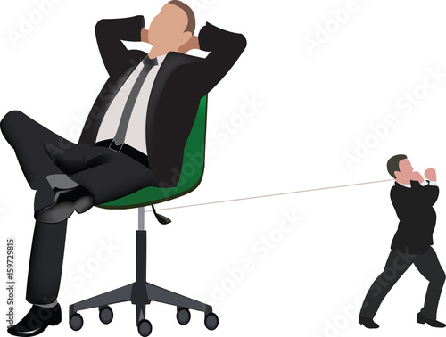 vita d'ufficio persona tira poltrona del capo