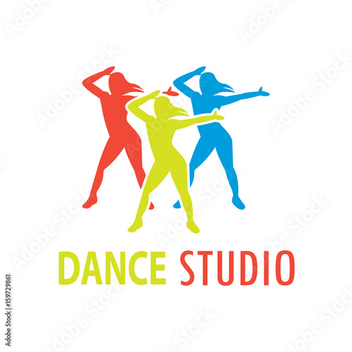 dance logo for dance school, dance studio. vector illustration