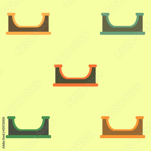 Vector illustration collection in flat style playground equipment sandbox