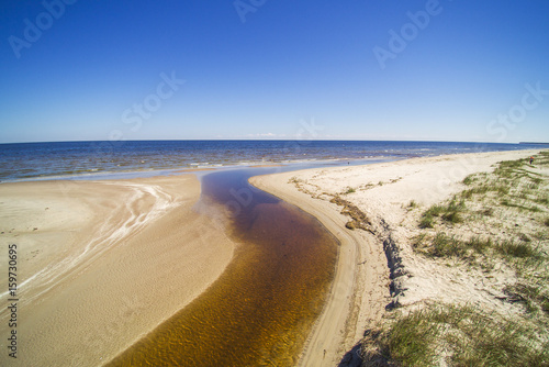 Estuary of small river  gulf of Riga  Baltic sea.