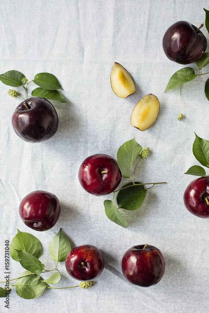 Plums over the table Plums over the table