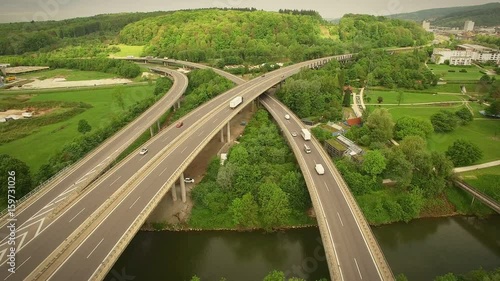 Neckar und B10 bei Plochingen, Luftaufnahme