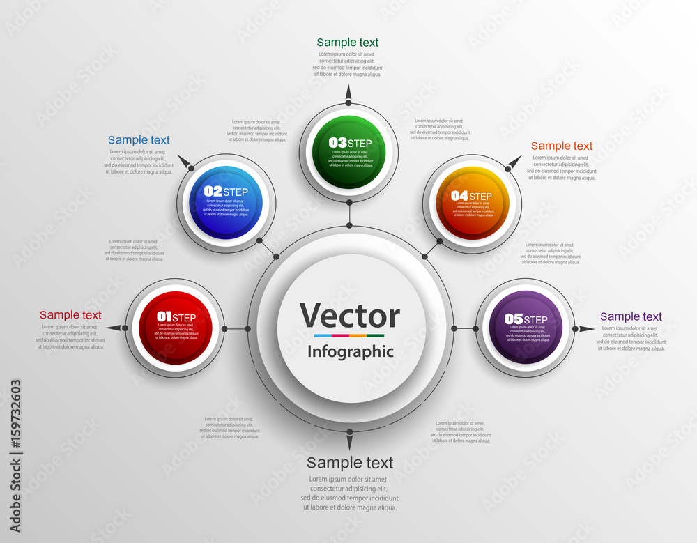 Abstract vector infographics number options template with 5 steps. Can be used for workflow layout, diagram, business step options, banner, web design. eps 10 Abstract vector infographics number options template with 5 steps. Can be used for workflow layout, diagram, business step options, banner, web design. eps 10