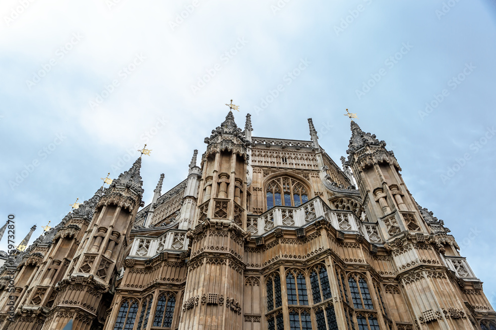 Facade of the Palace of Westminster, seat of the Parliament of the UK