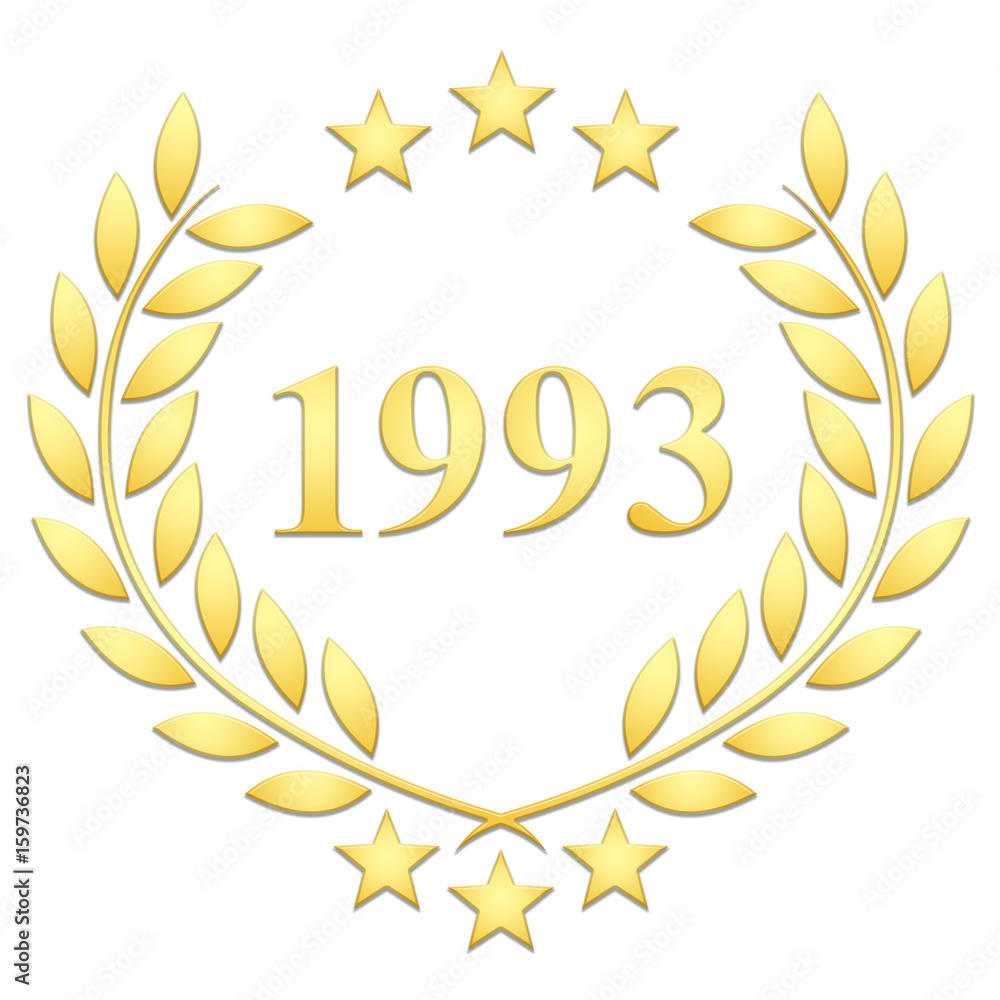Lauriers 3 étoiles 1993 sur fond blanc Lauriers 3 étoiles 1993 sur fond blanc