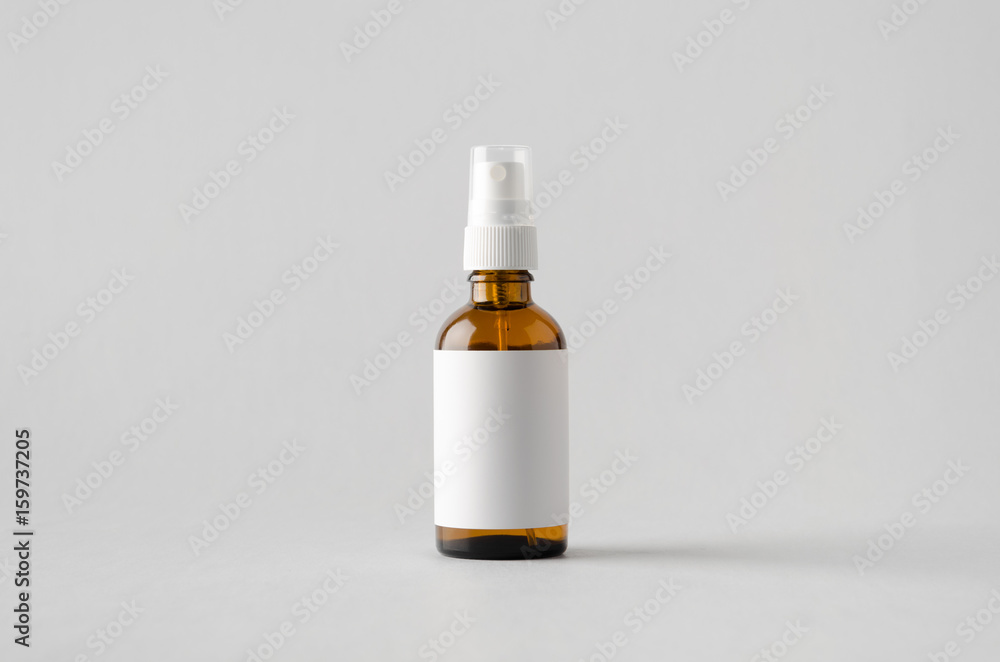 Amber Spray Bottle Mock-Up - Blank Label Amber Spray Bottle Mock-Up - Blank Label