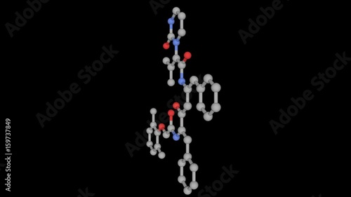 Lopinavir, a drug used to treat AIDS, loop able, alpha channel photo