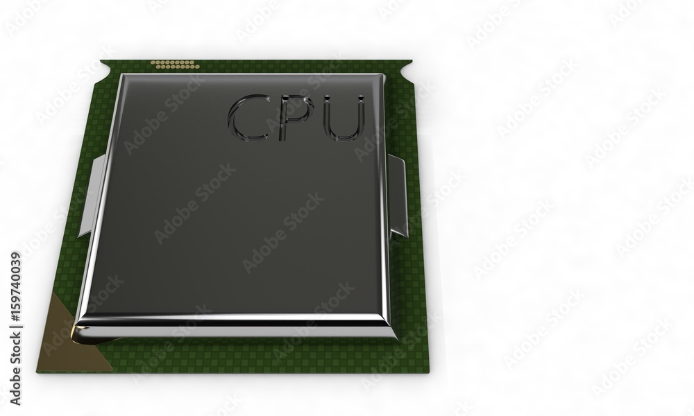 Fototapeta premium Cpu of backgorund, 3d render