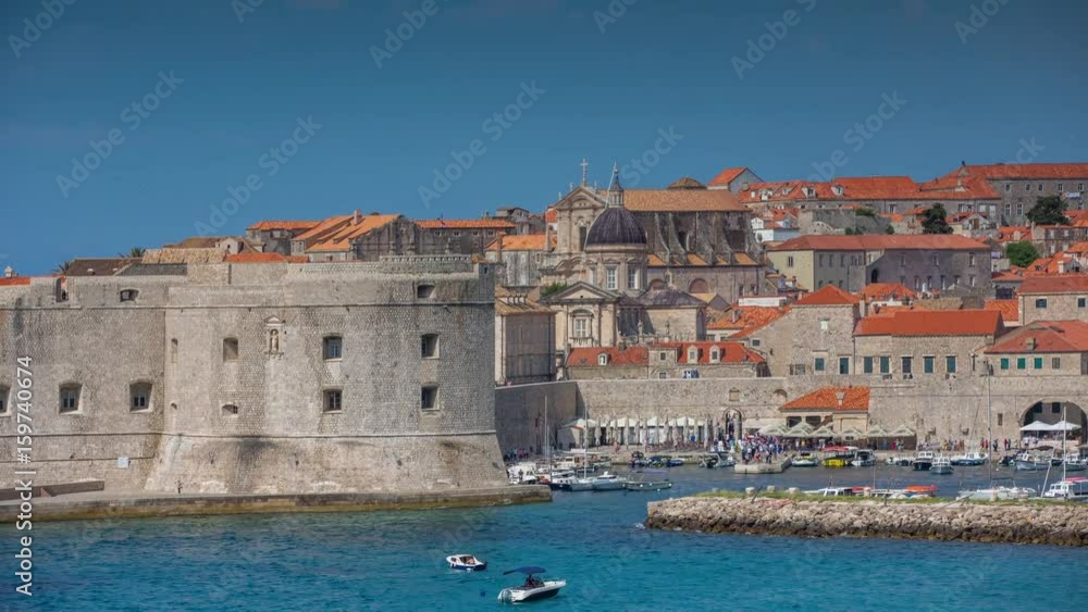 timelapse of the amazing walled city of dubrovnik on the adriatic coast, Croatia timelapse of the amazing walled city of dubrovnik on the adriatic coast, Croatia