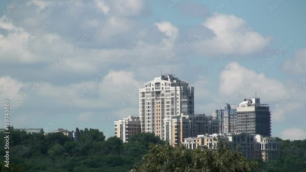Modern building in Kiev, Ukraine on the background of a cloudy sky. HD 1920x1080 Video Clip Modern building in Kiev, Ukraine on the background of a cloudy sky. HD 1920x1080 Video Clip