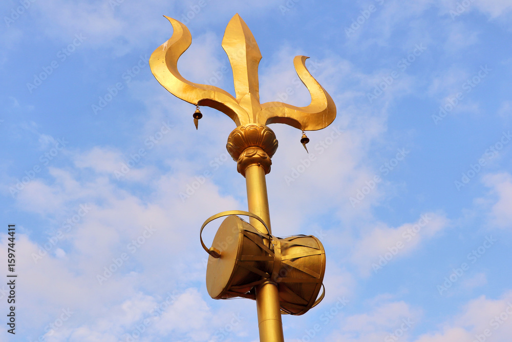 Lord Shiva’s Trident up in the open sky, symbol of the three universal supreme powers, according to Hindu myths.