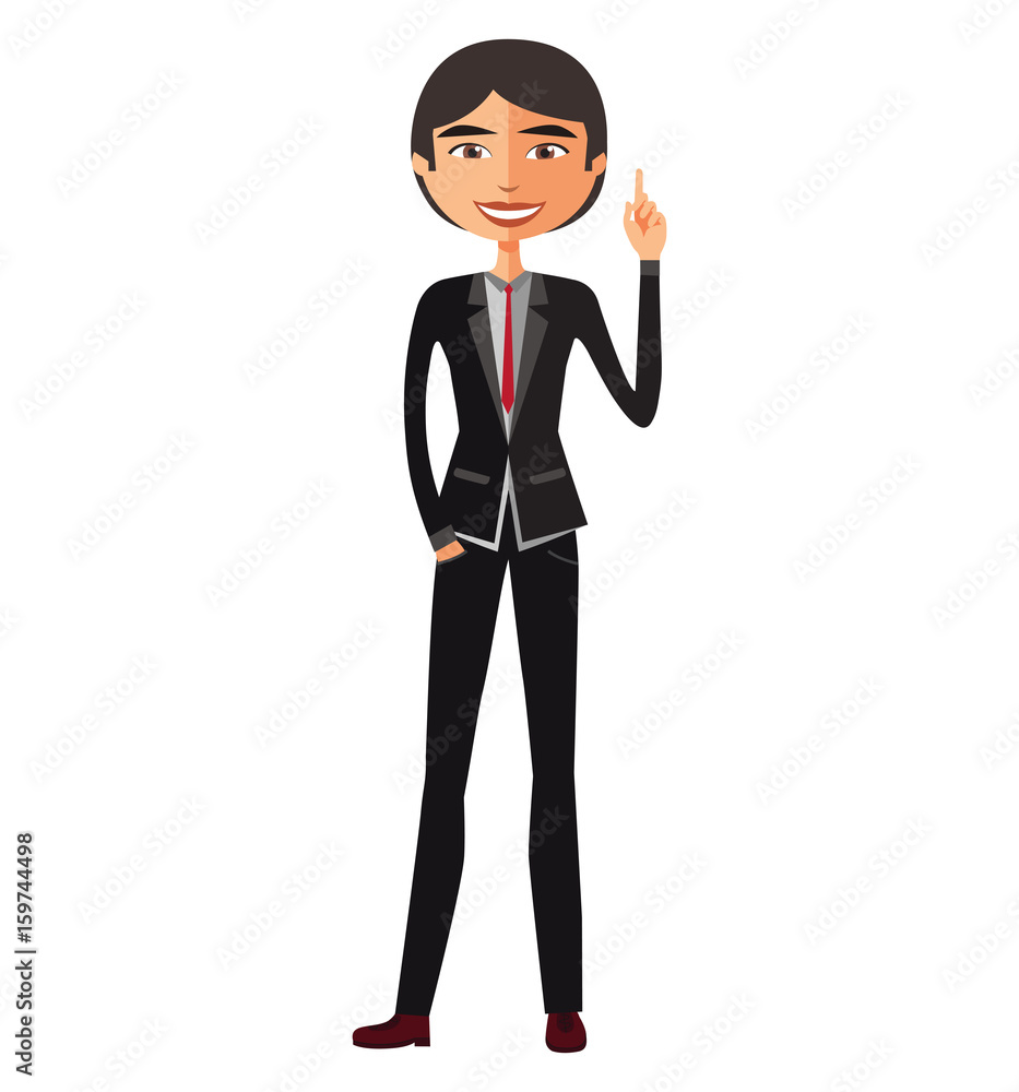Asian Businessman happy with his bright idea business concept illustration. Asian Businessman happy with his bright idea business concept illustration.