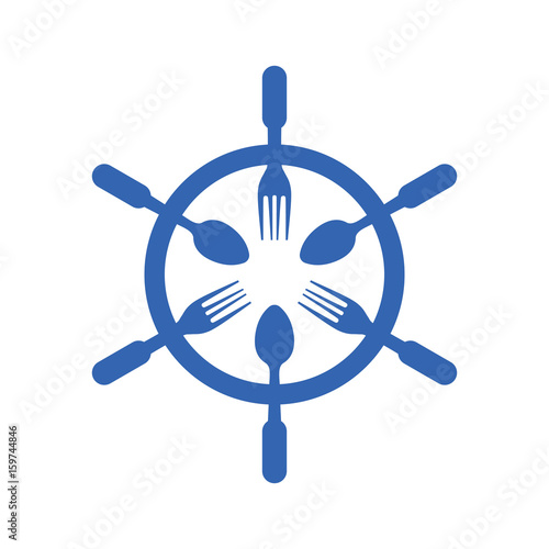 Ship Wheel Steering Seafood Food Symbol