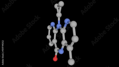 Nevirapin, a drug used to treat AIDS, loop able, alpha channel photo