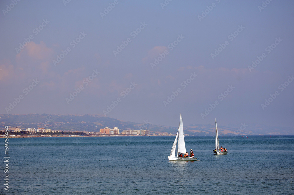  sail boat in the sea