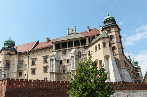 Fragment of Wawel Castle in Cracow, Poland