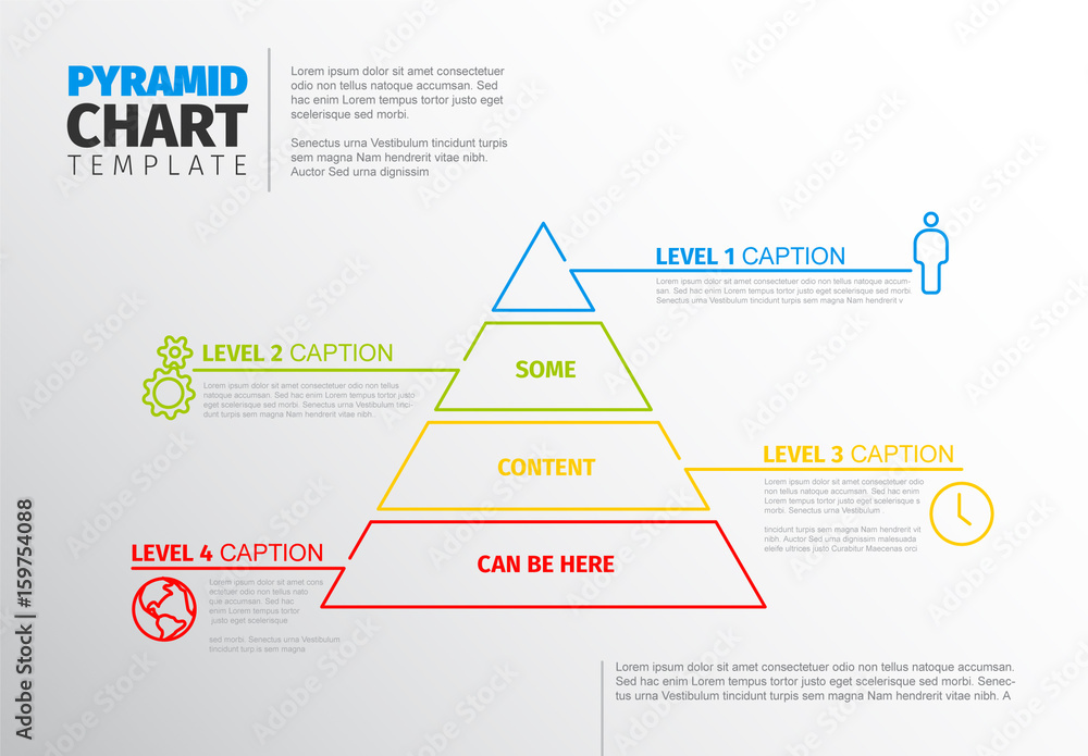 Pyramid Infographic Layout Stock Template | Adobe Stock