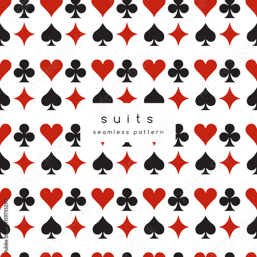 Set of playing card suits : Vector Illustration