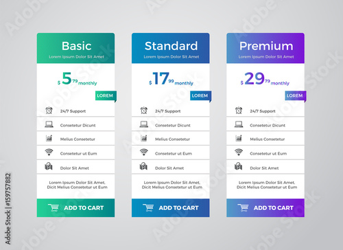 Web Pricing Tables