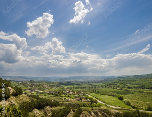 Wide view of suburbs