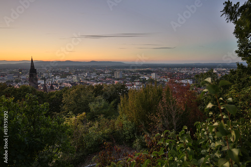 Wallpaper Mural Abendlicher Blick vom Schlossberg auf Freiburg Torontodigital.ca