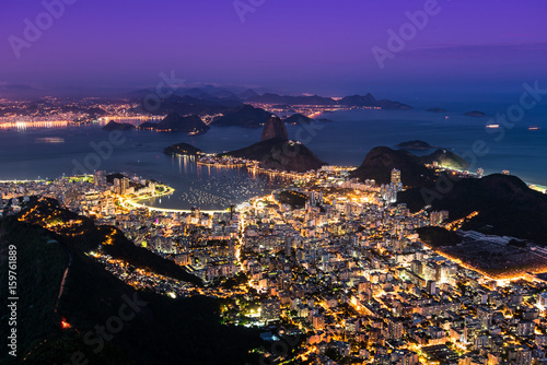 Beautiful Night View of Rio de Janeiro City With Famous Landmark - the Sugarloaf Mountain © Donatas Dabravolskas