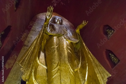 Buddha figure, Ananda Temple, Bagan, Myanmar