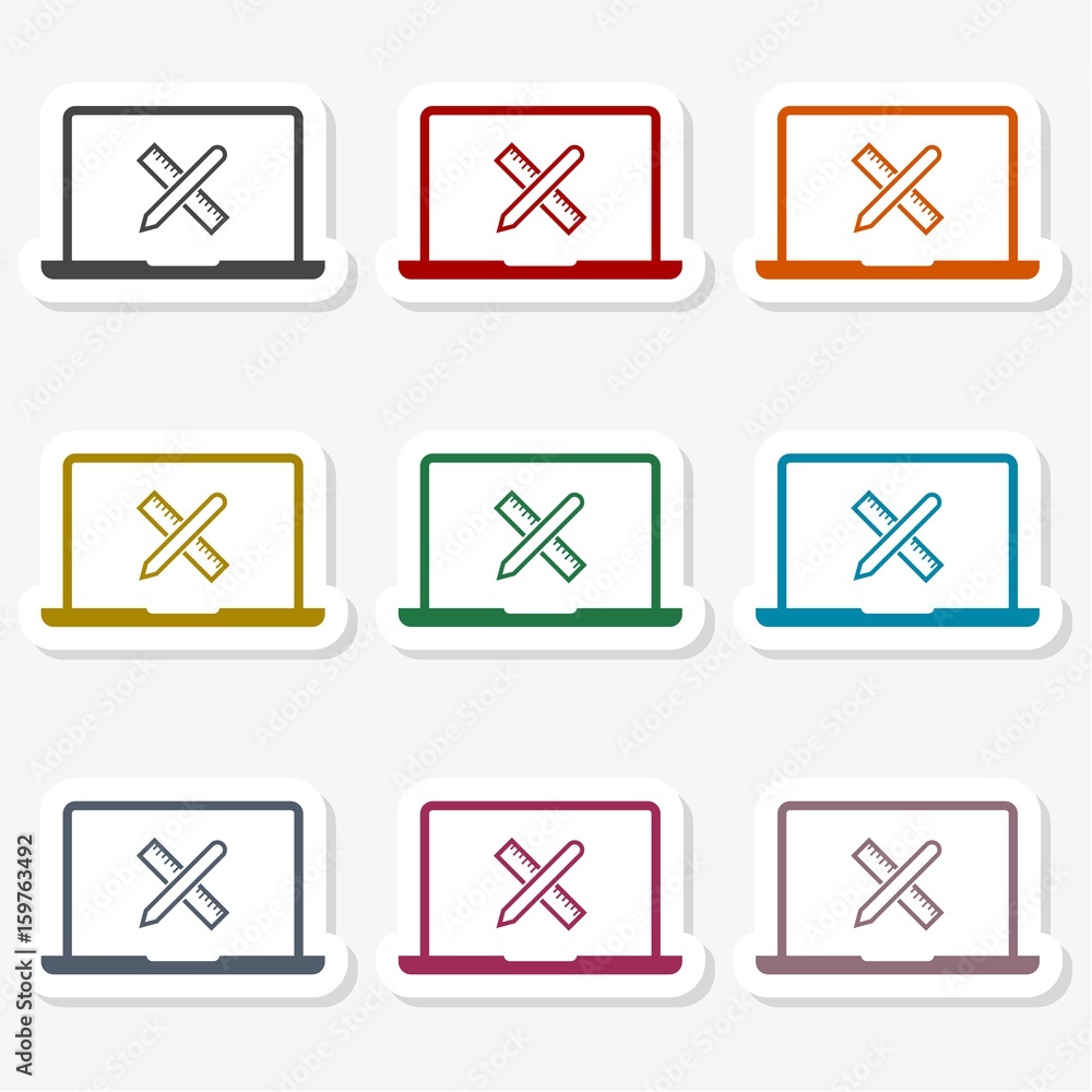Design, laptop icon Design, laptop icon