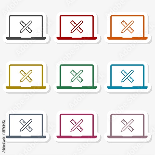 Design, laptop icon
