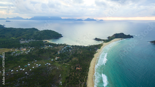Fototapeta Naklejka Na Ścianę i Meble -  Photos landscape of the Philippine Islands aerial view 