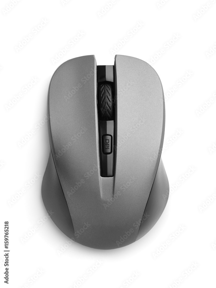 Top view of wireless computer mouse Top view of wireless computer mouse